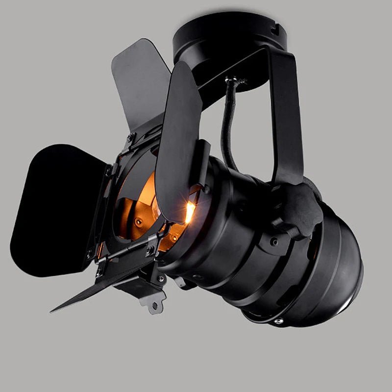 Vintage Black Industrial Track Light - Hans Lumiere