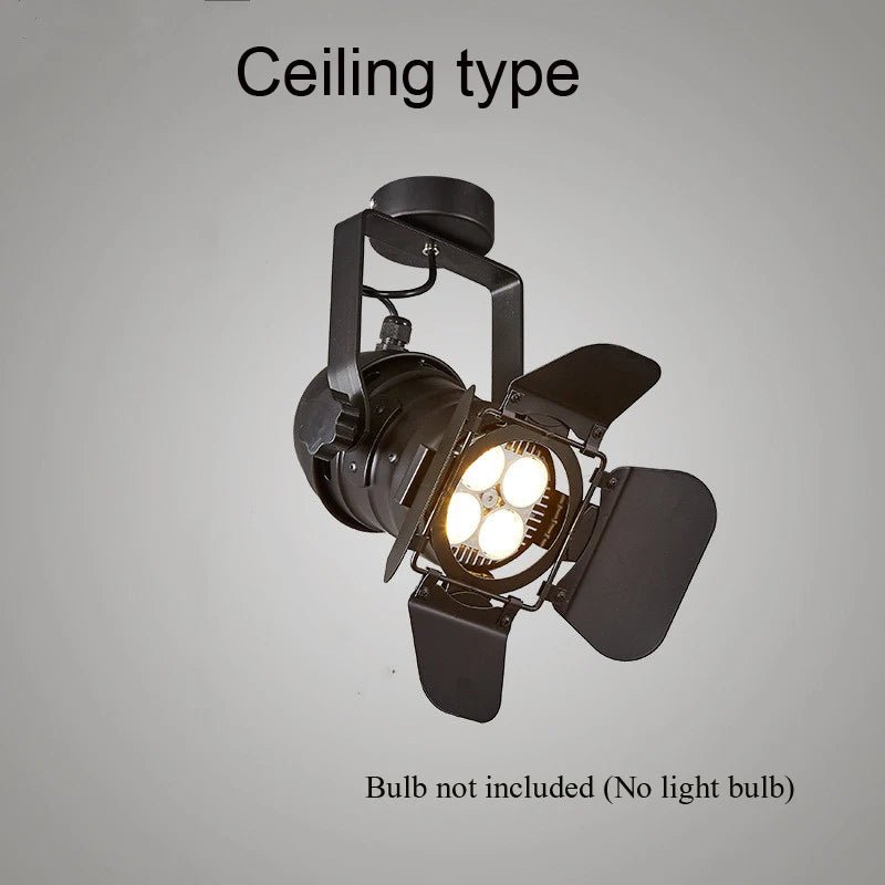 Vintage Black Industrial Track Light - Hans Lumiere