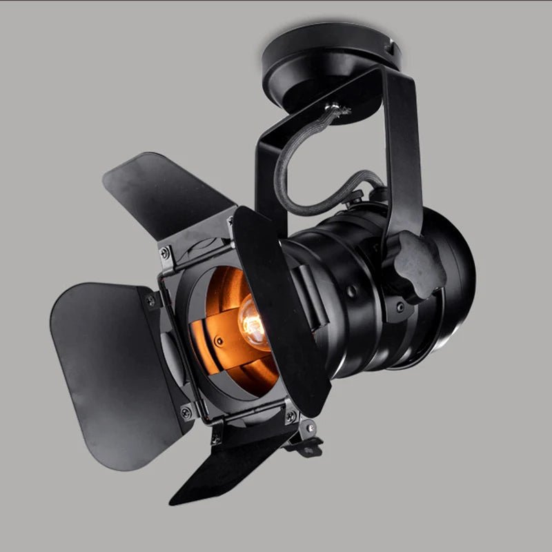 Vintage Black Industrial Track Light - Hans Lumiere