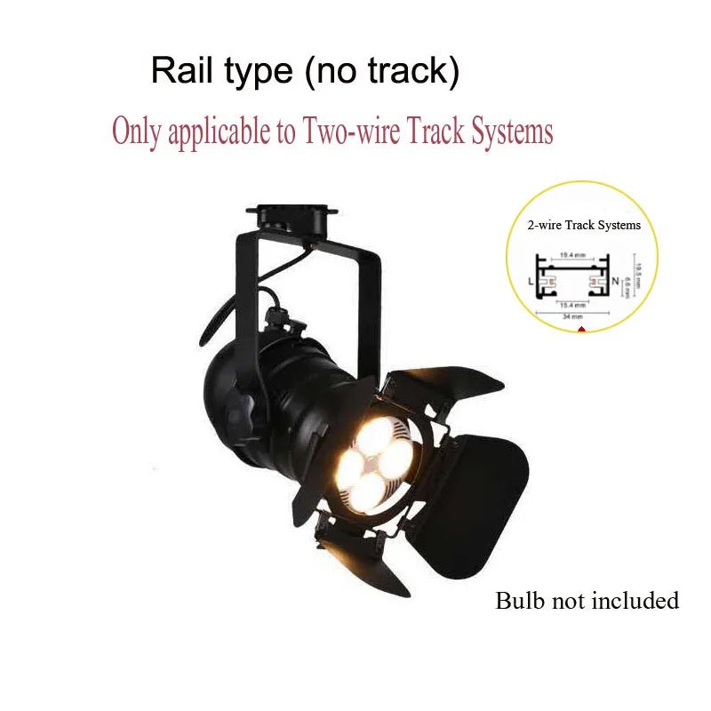 Vintage Black Industrial Track Light - Hans Lumiere