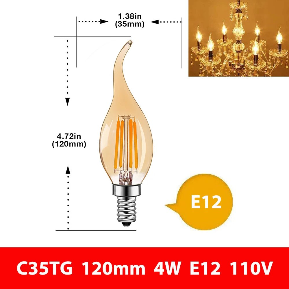 Vintage Edison LED Filament Light Bulbs - Hans Lumiere