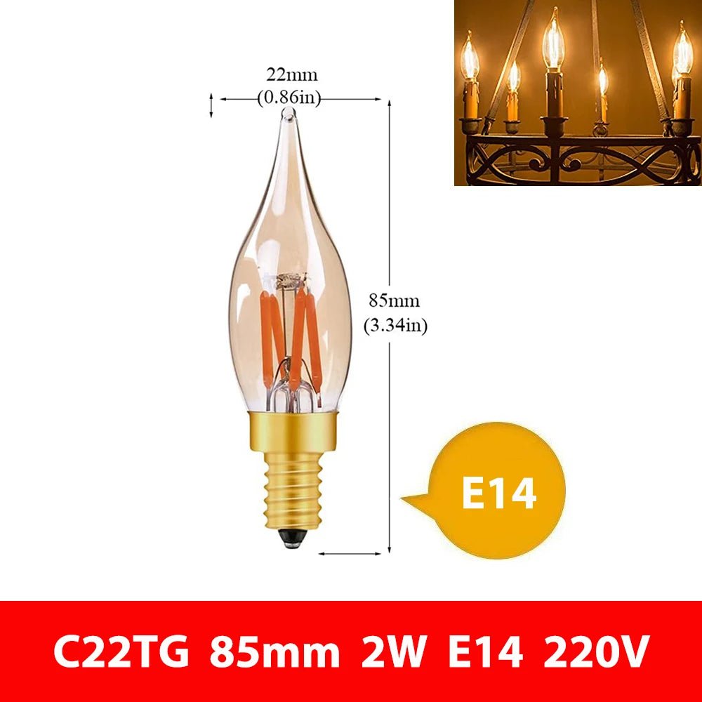 Vintage Edison LED Filament Light Bulbs - Hans Lumiere