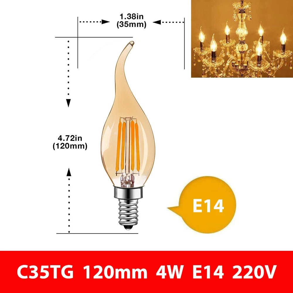 Vintage Edison LED Filament Light Bulbs - Hans Lumiere