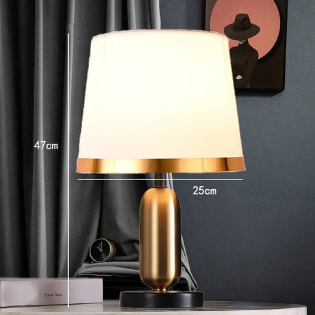 Vintage Horn Type LED Standing Lamp With Fabric Lampshade - Hans Lumiere
