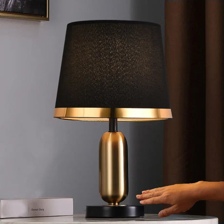 Vintage Horn Type LED Standing Lamp With Fabric Lampshade - Hans Lumiere