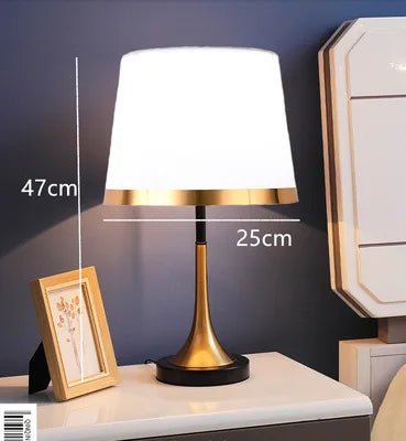 Vintage Horn Type LED Standing Lamp With Fabric Lampshade - Hans Lumiere