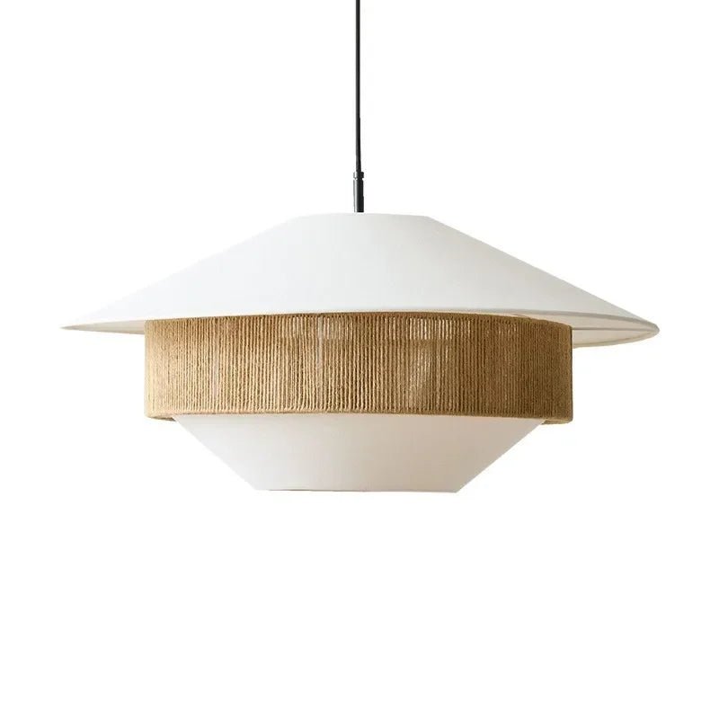 Vintage Japanese Hand Woven Hemp Rope Chandelier - Hans Lumiere