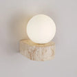 Vintage Natural Stone Glass Lampshade LED Wall Lamp - Hans Lumiere