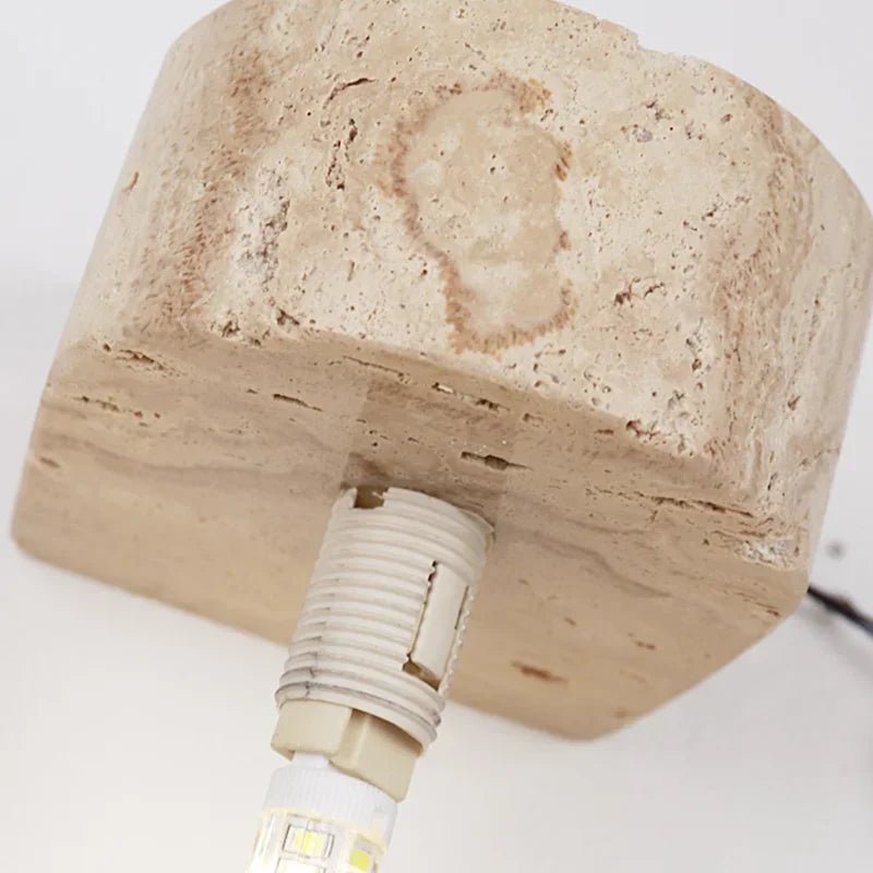 Vintage Natural Stone Glass Lampshade LED Wall Lamp - Hans Lumiere