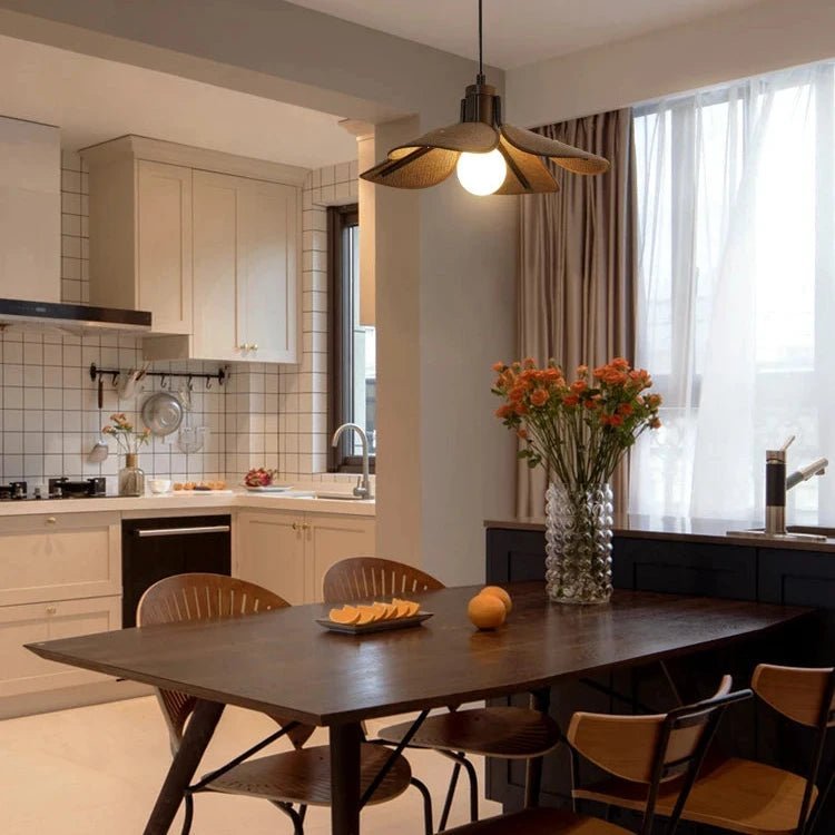 Vintage Retro Fabric Woven LED Pendant Lamp - Hans Lumiere