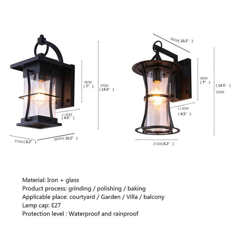 Waterproof IP65 Decorative LED Sconces - Hans Lumiere