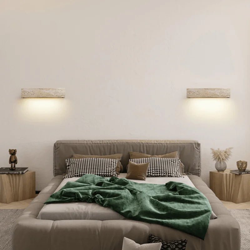 Waterproof Outdoor Long Line Stone LED Wall Lamp - Hans Lumiere