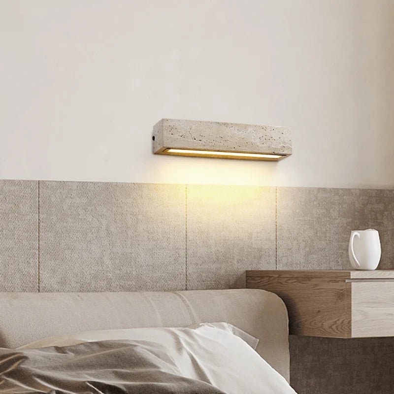 Waterproof Outdoor Long Line Stone LED Wall Lamp - Hans Lumiere