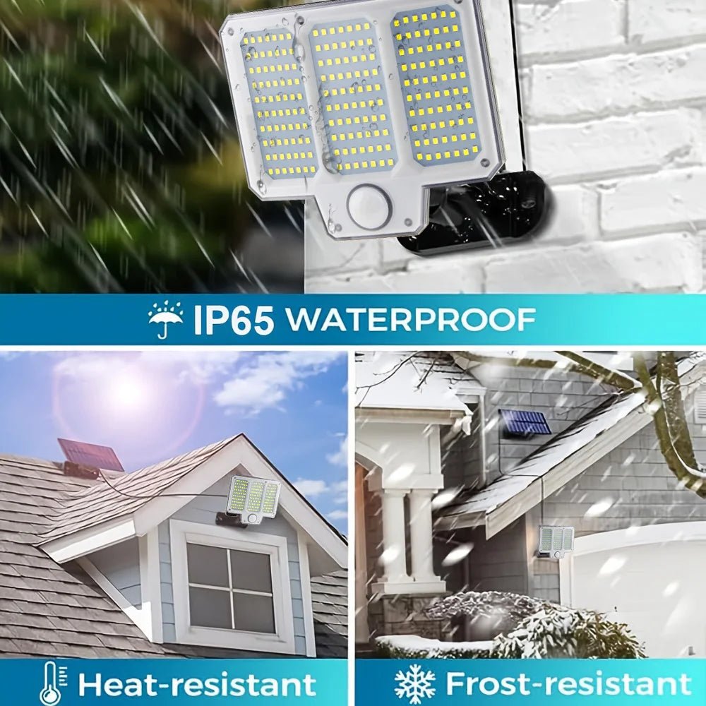 Waterproof Solar Light 210 LED Reflector With Motion Sensor - Hans Lumiere