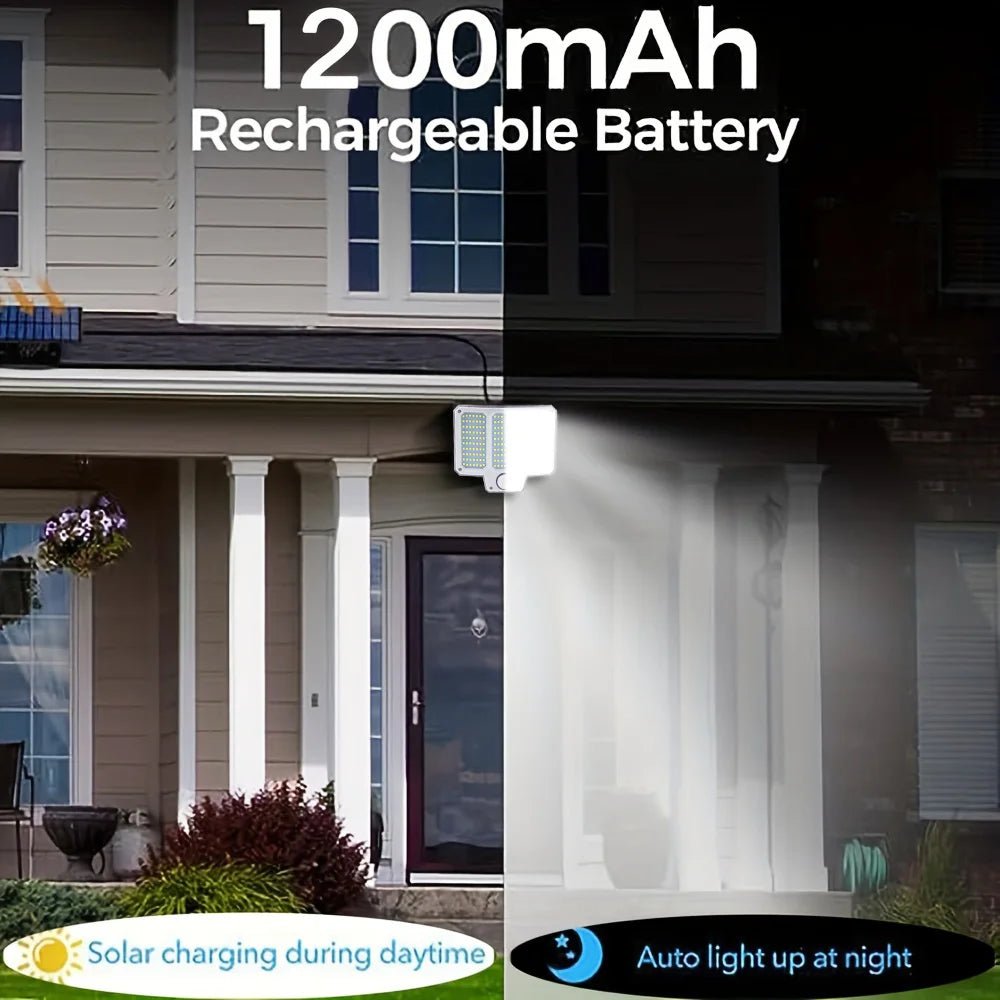 Waterproof Solar Light 210 LED Reflector With Motion Sensor - Hans Lumiere