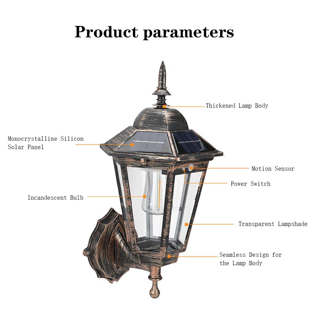 Waterproof Solar Porch Light With Motion Sensor - Hans Lumiere