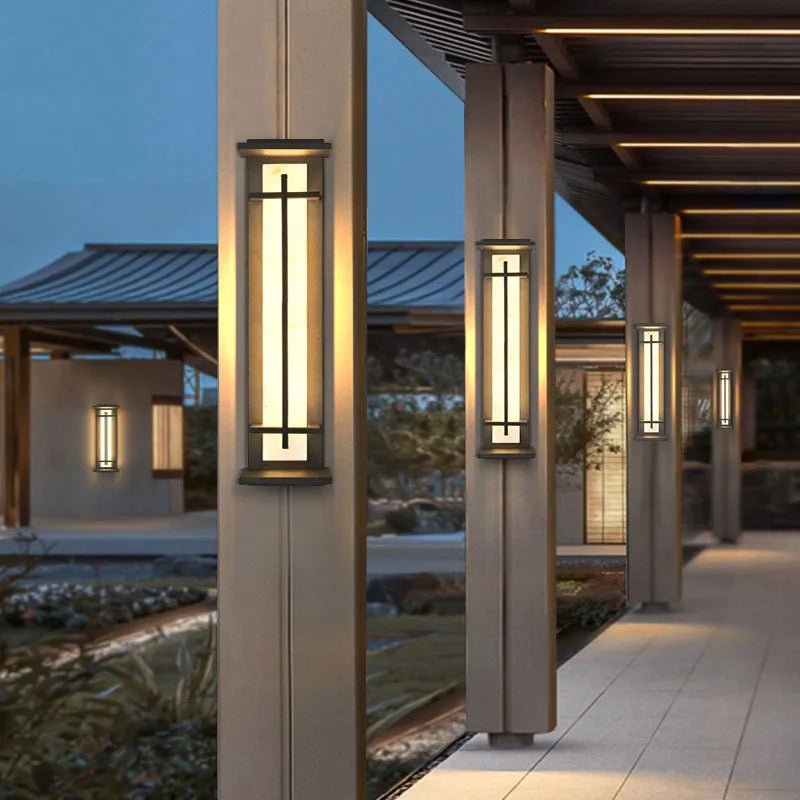 Waterproof Stainless Steel Marble LED Wall Porch Lamp - Hans Lumiere