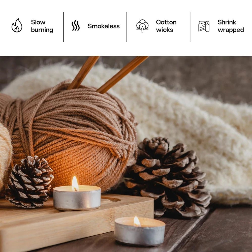 White Unscented Tea Night Light Candles 200 Pack - Hans Lumiere