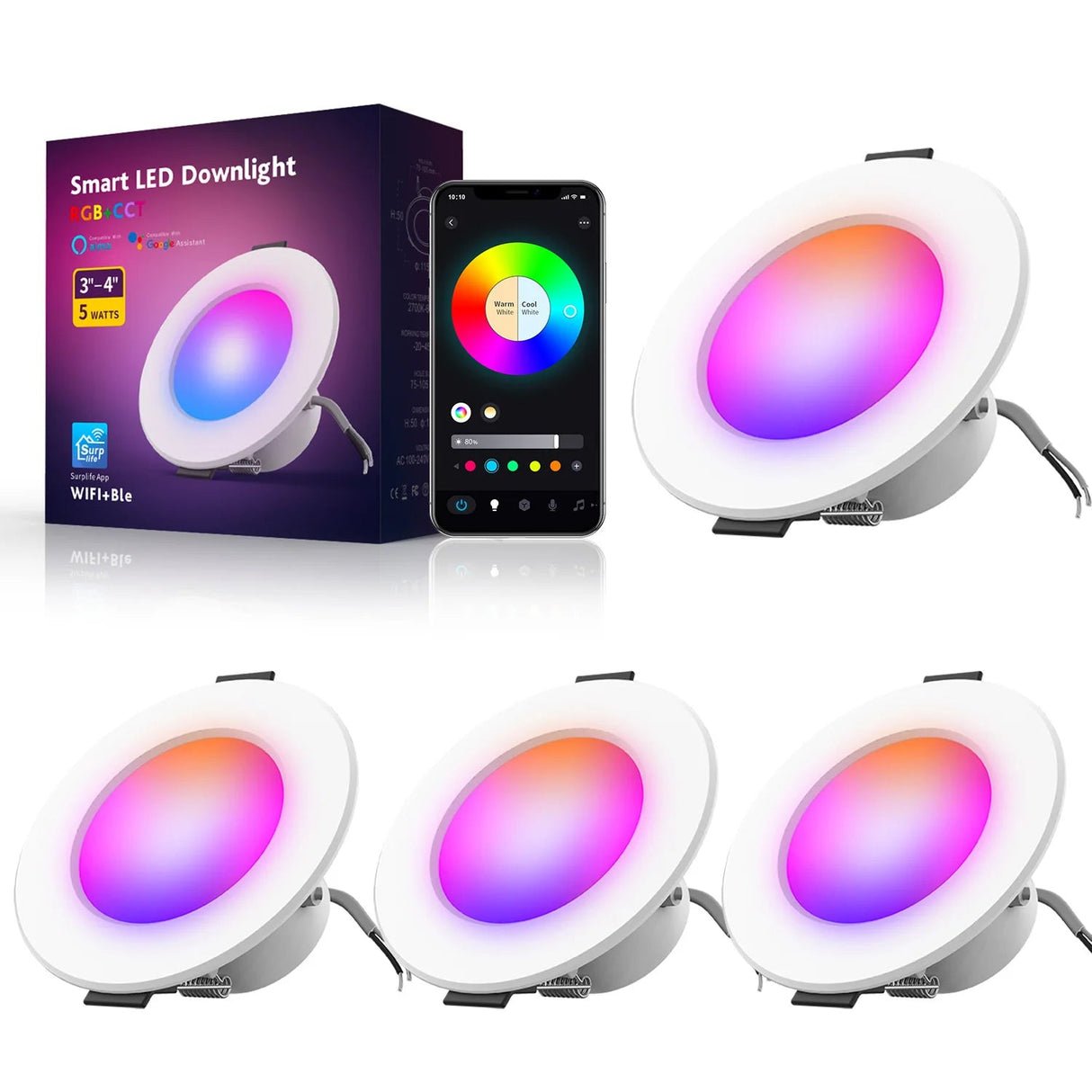 WiFi and Bluetooth Dual - Mode Smart Panel Downlight - Hans Lumiere
