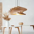 Wooden Triangular Shuttle Wood Pendant Light - Hans Lumiere