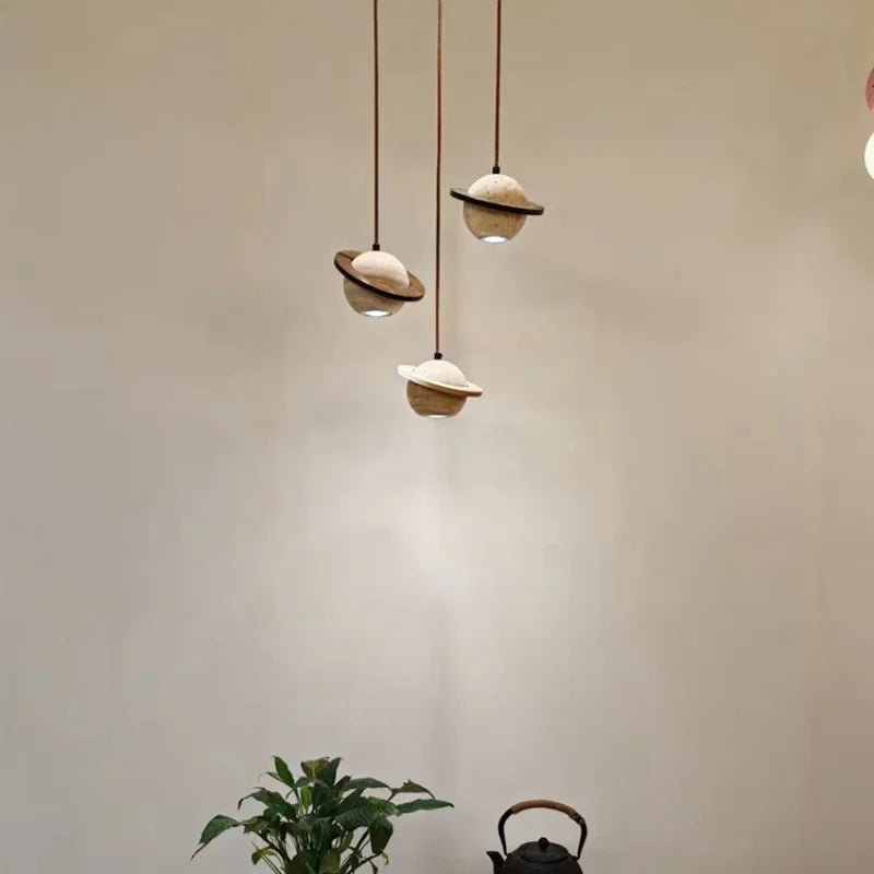 Yellow Cave Stone LED Pendant Lamp - Hans Lumiere