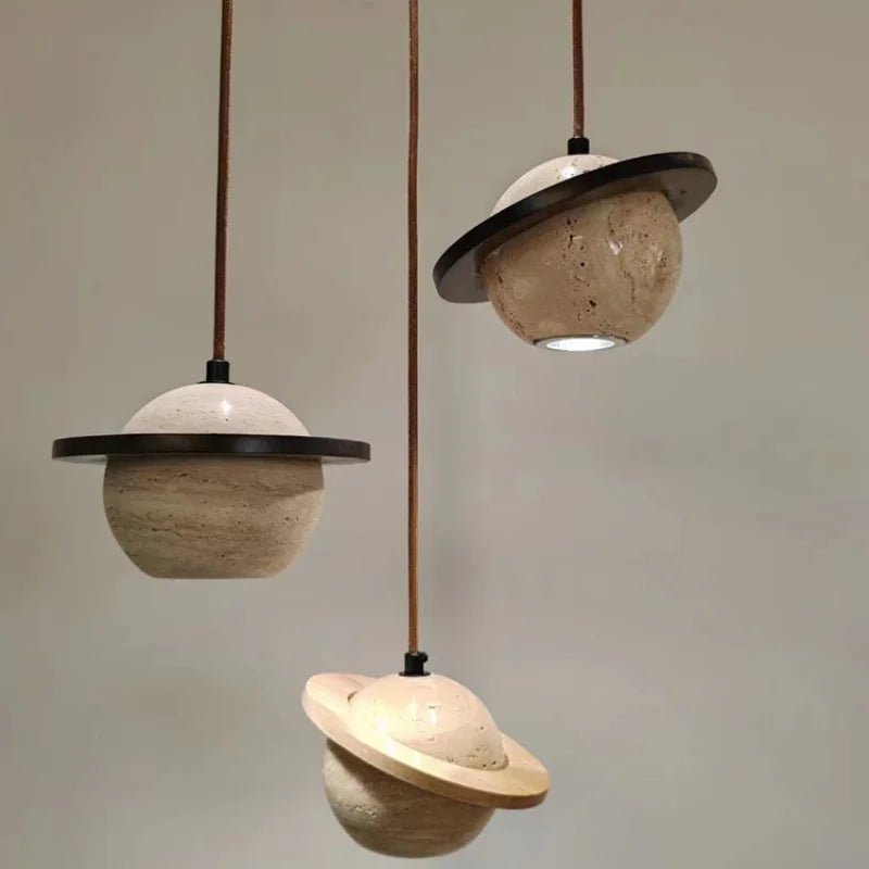 Yellow Cave Stone LED Pendant Lamp - Hans Lumiere