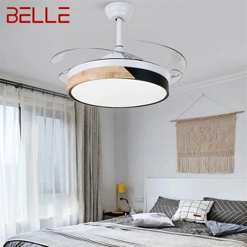 Modern ceiling fan with integrated light