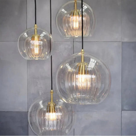 Warm Nordic modern pendant light creating a soft, moody glow