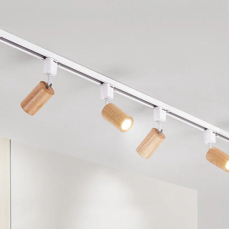 1 Piece Nordic Solid Wooden LED Track Light - Hans Lumiere