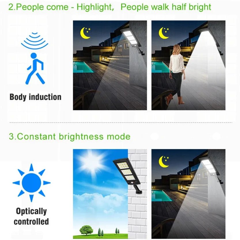 10000W Powerful Outdoor Solar Street Light With Motion Sensor - Hans Lumiere