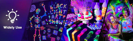 15W BR30 LED UV Black Light Bulb E26 E27, 395nm Glow Party Light - Hans Lumiere
