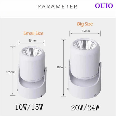 180° Rotation Tricolor Changeable Surface Mounted LED Downlight - Hans Lumiere