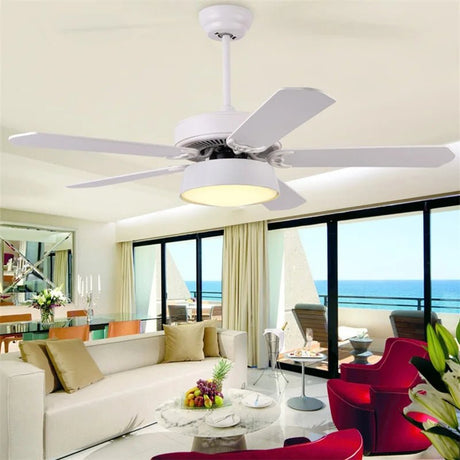3 Colors Modern LED Ceiling Fan With Remote Control - Hans Lumiere