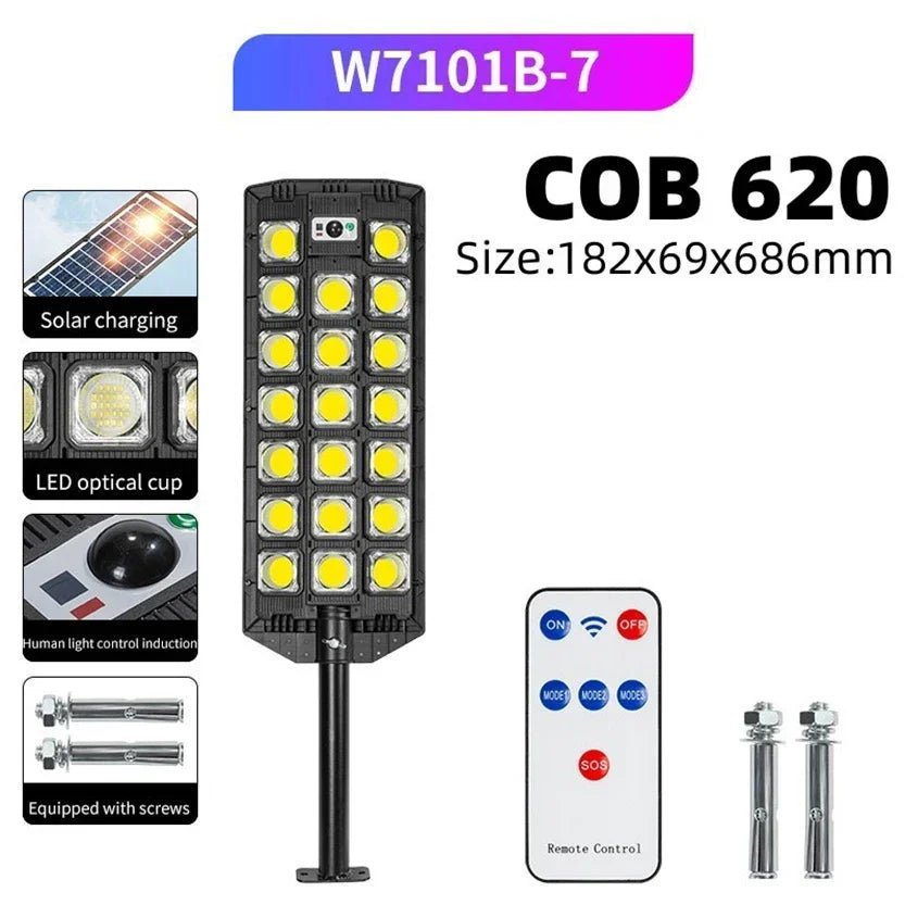30000LM LED Solar Street Lights With Motion Sensor - Hans Lumiere