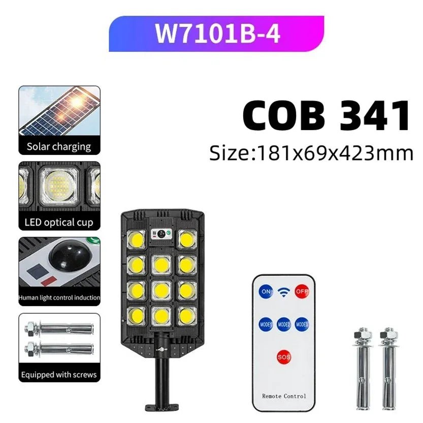 30000LM LED Solar Street Lights With Motion Sensor - Hans Lumiere