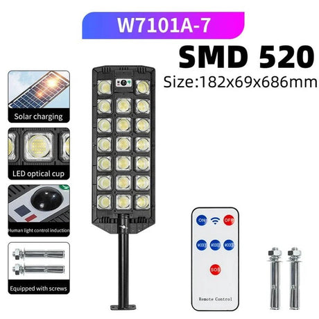 30000LM LED Solar Street Lights With Motion Sensor - Hans Lumiere