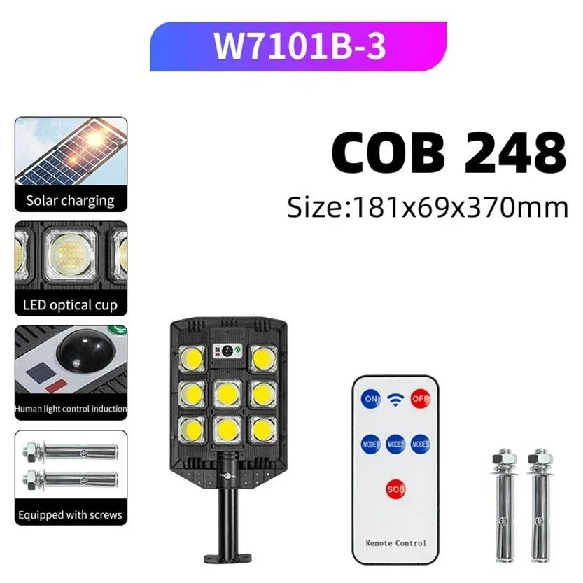 30000LM LED Solar Street Lights With Motion Sensor - Hans Lumiere