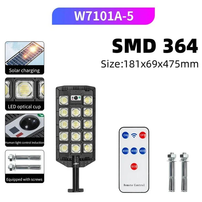 30000LM LED Solar Street Lights With Motion Sensor - Hans Lumiere