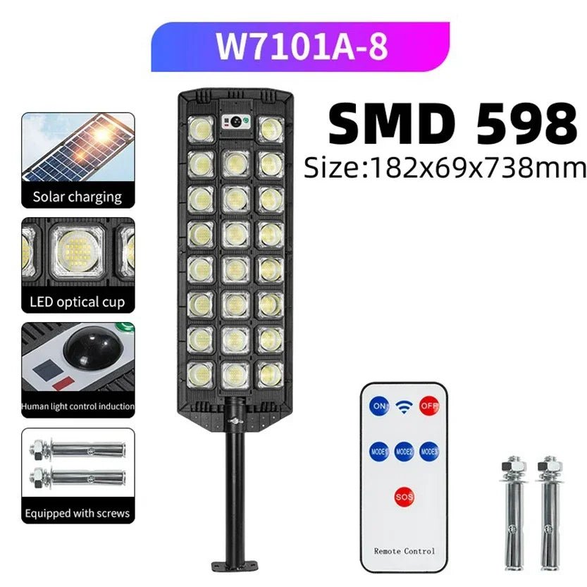 30000LM LED Solar Street Lights With Motion Sensor - Hans Lumiere