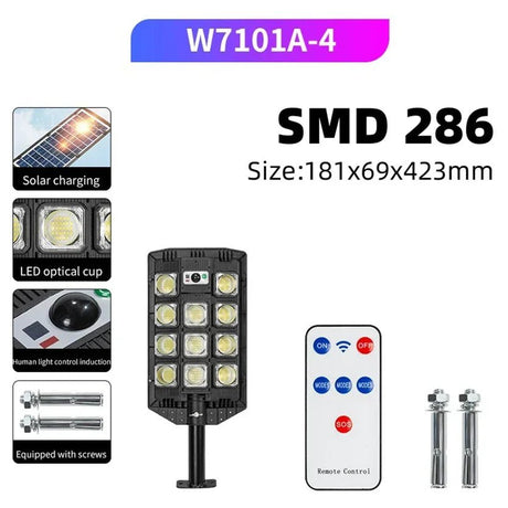 30000LM LED Solar Street Lights With Motion Sensor - Hans Lumiere