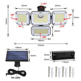 333 LED Split Outdoor Solar Powered Light With Motion Sensor - Hans Lumiere