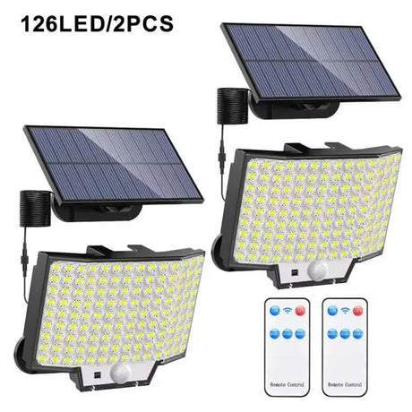 348LED Solar Lamp Outdoor Security Light With Motion Sensor - Hans Lumiere