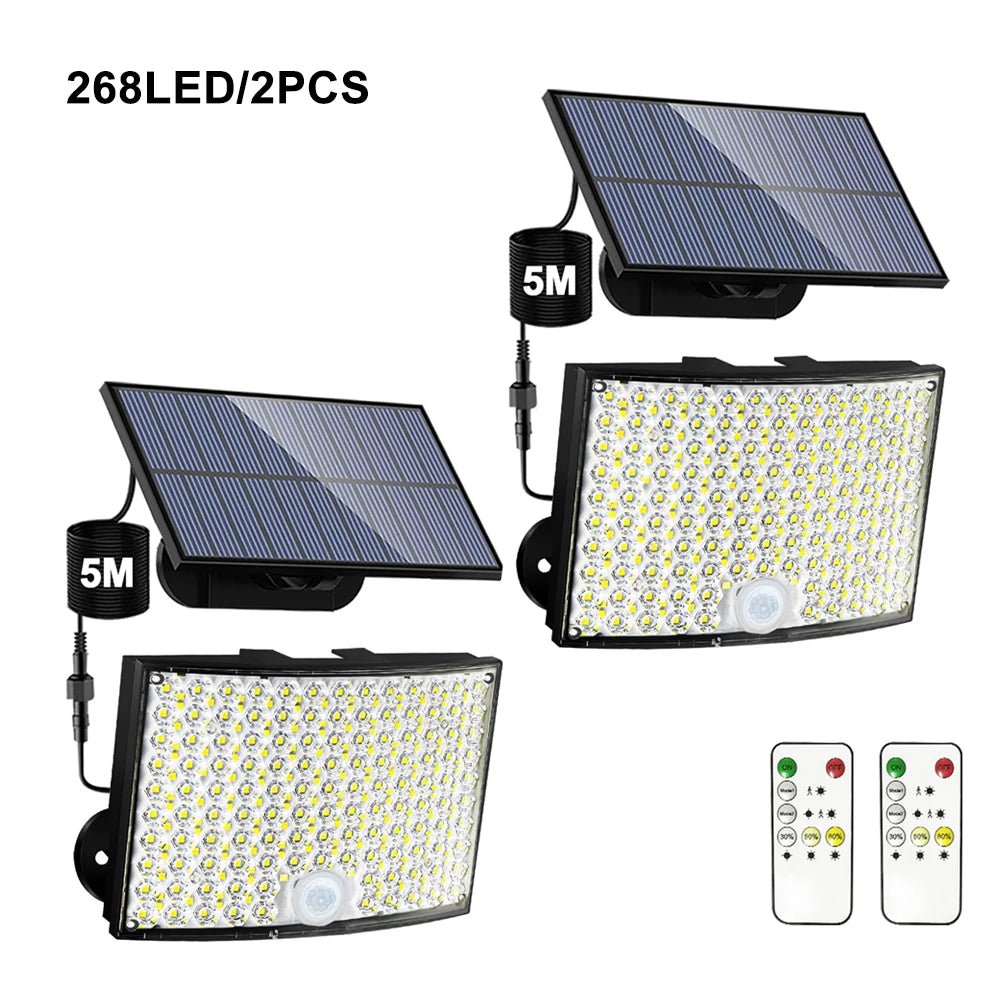 348LED Solar Lamp Outdoor Security Light With Motion Sensor - Hans Lumiere