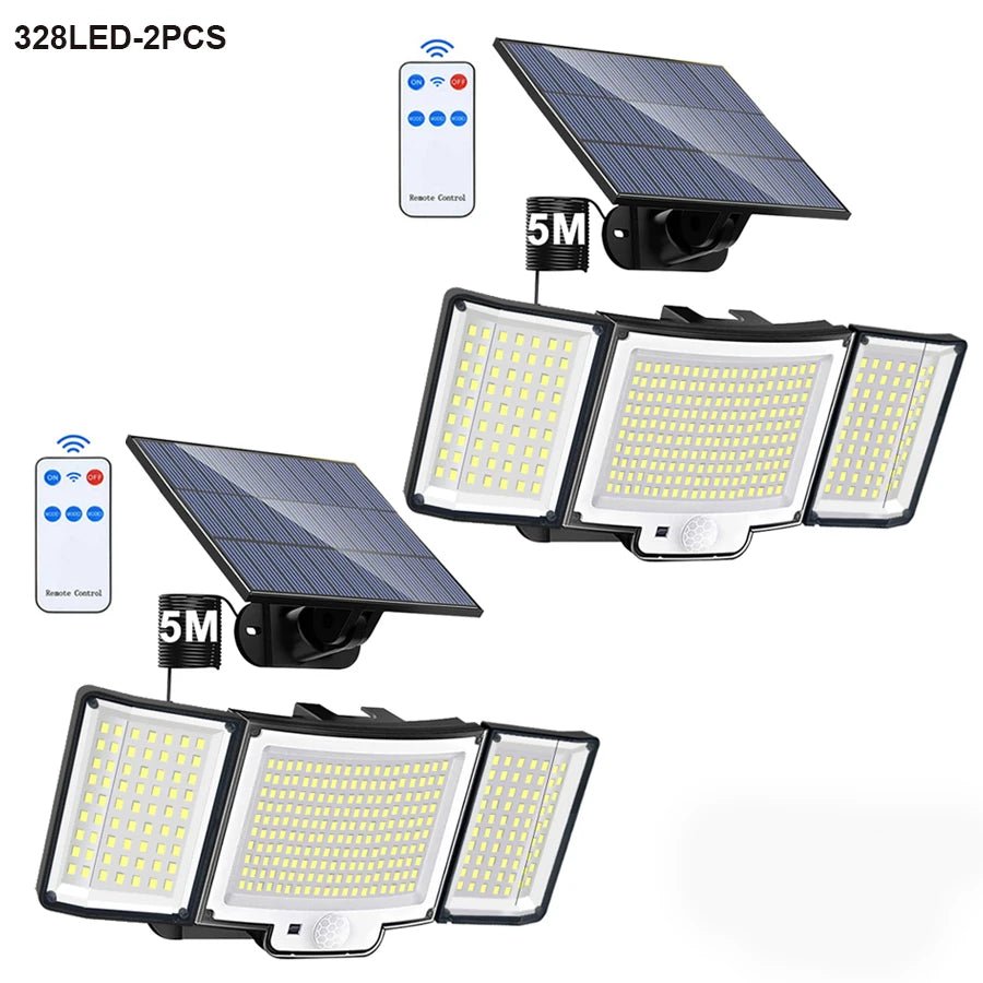 348LED Solar Lamp Outdoor Security Light With Motion Sensor - Hans Lumiere