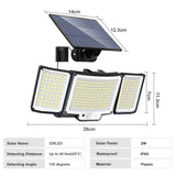 348LED Solar Lamp Outdoor Security Light With Motion Sensor - Hans Lumiere