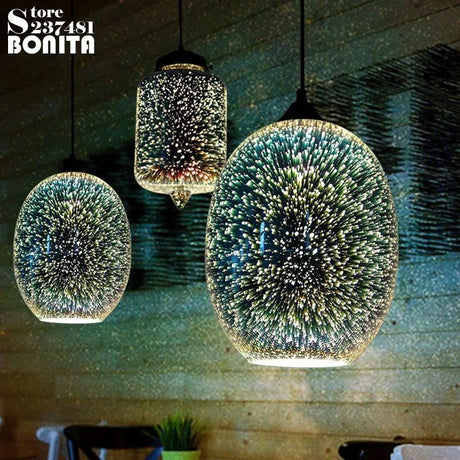 3D Glass Fireworks Pendant Lamps - Hans Lumiere