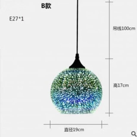 3D Glass Fireworks Pendant Lamps - Hans Lumiere
