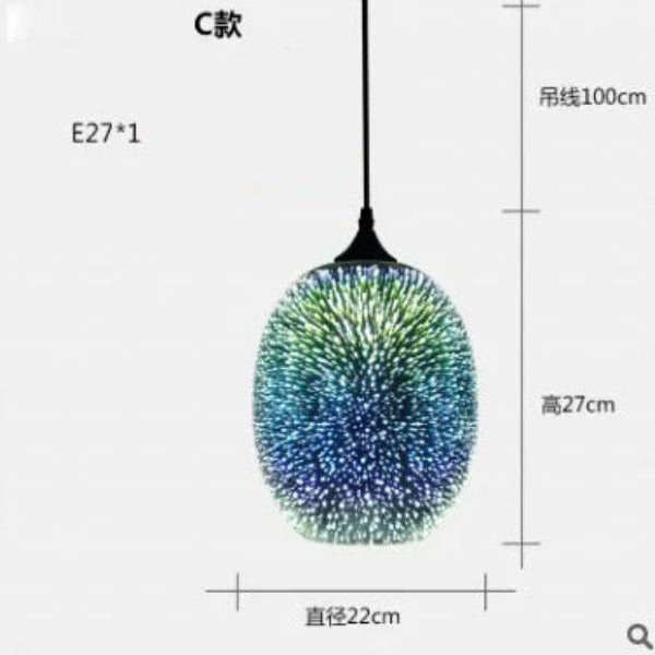 3D Glass Fireworks Pendant Lamps - Hans Lumiere