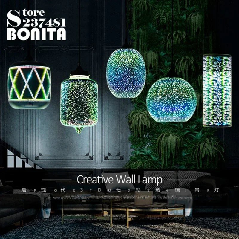 3D Glass Fireworks Pendant Lamps - Hans Lumiere