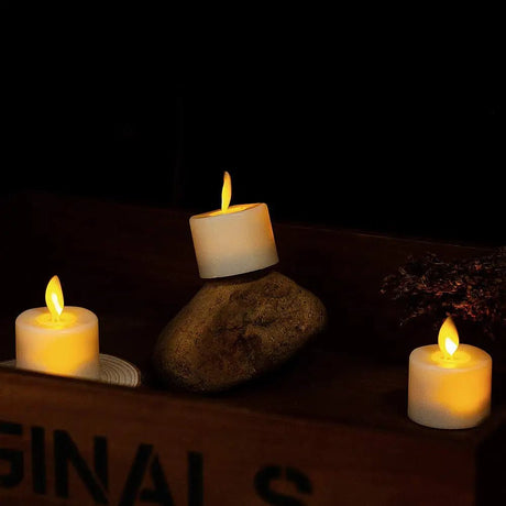4 or 6 Flameless Moving Wick LED Candles With Remote Control - Hans Lumiere